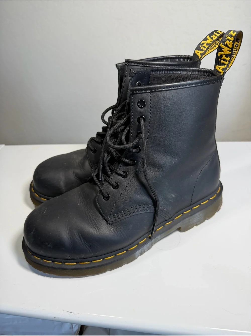 Dr. Martens 1460 SR Steel Toe Leather Work Boots Black 8-Eye 11